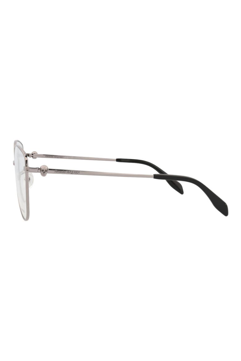 57mm Cat Eye Reading Glasses, Alternate, color, RUTHENIUM TRANSPARENT