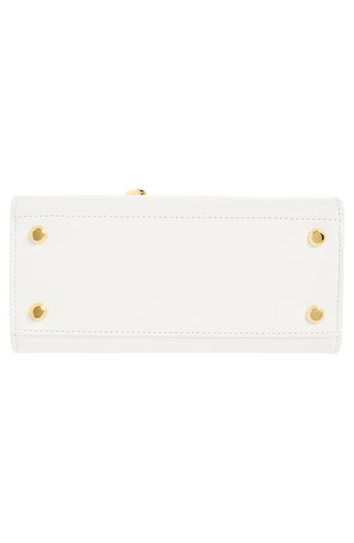 Veronica Beard Mini Dash Leather Top Handle Bag In Off White