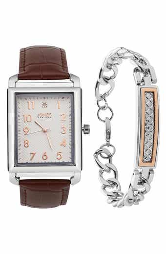 Jones New York Diamond Accent Three-Hand Quartz Watch & ID Bracelet Set