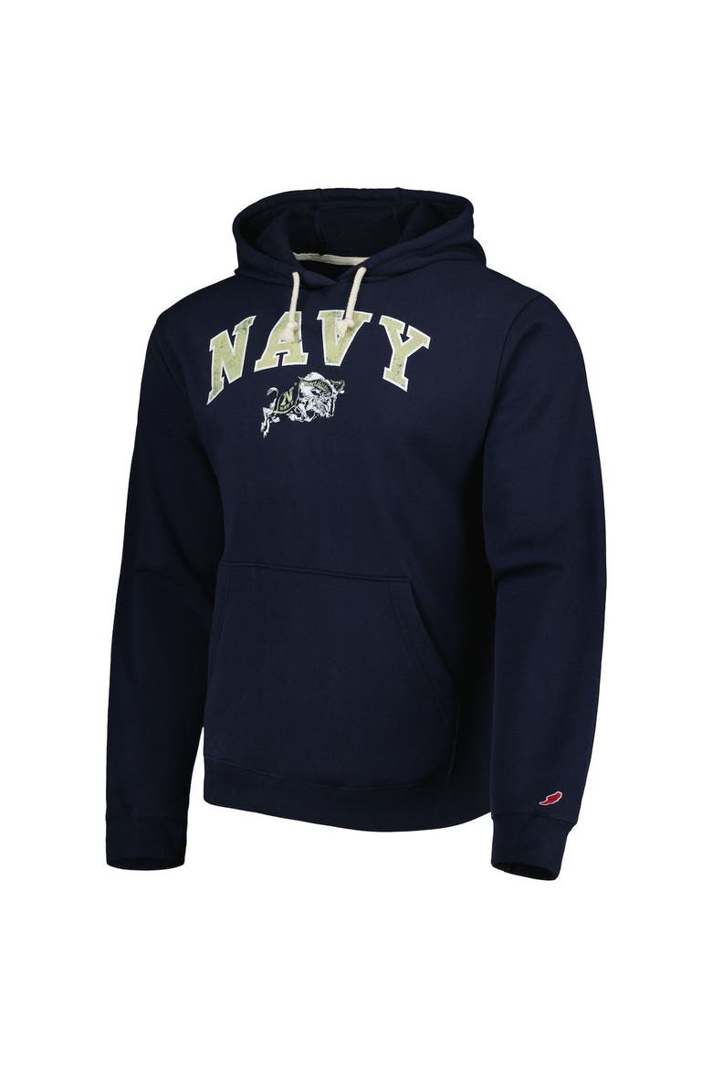 Men's League Collegiate Wear Navy Navy Midshipmen Arch Essential Pullover Hoodie, Alternate, color, Navy