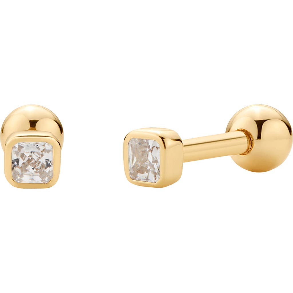 Made By Mary Cubic Zirconia Birthstone Stud Earrings