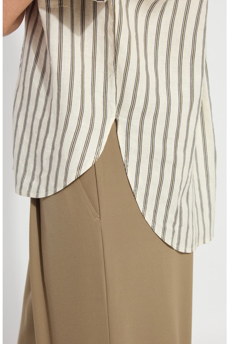 Adley Stripe Linen Button-Up Shirt, Alternate, color, OLIVE GROVE STRIPE