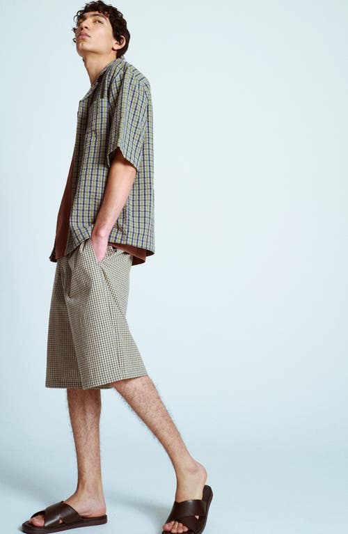 Topman Plaid Cotton Seersucker Button-up Shirt In Multi