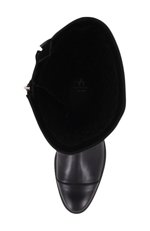 Aquatalia Nevata Water Resistant Cap Toe Knee High Boot In Black