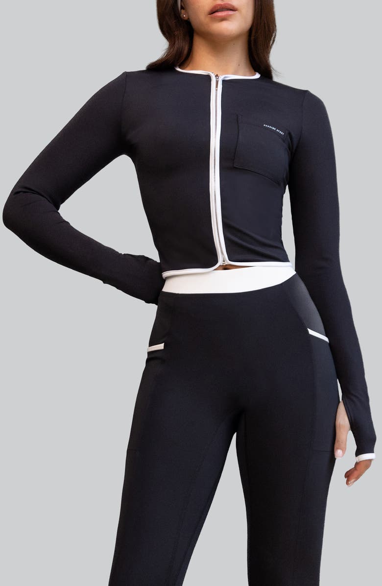 Heroine Sport Skylar Jacket, Alternate, color, Black/ White