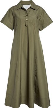 3.1 Phillip Lim Trapeze Cotton Poplin Shirtdress