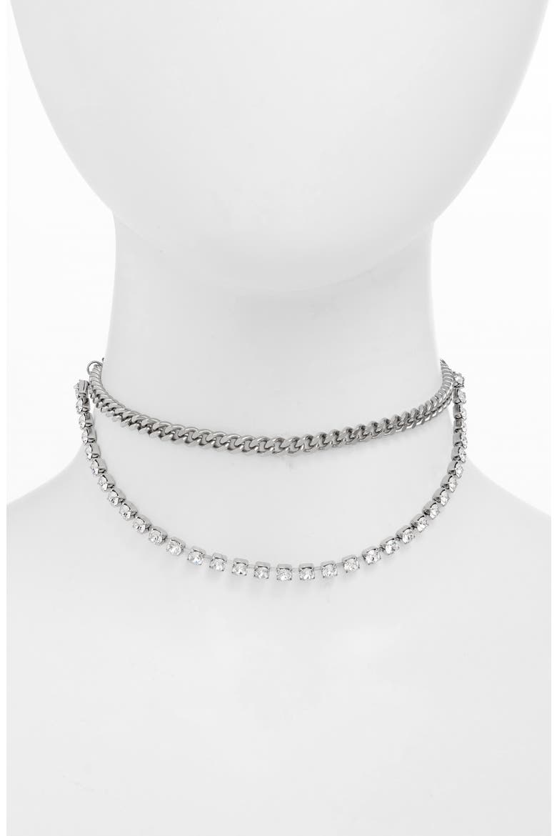 Betty Layered Necklace, Main, color, SILVER