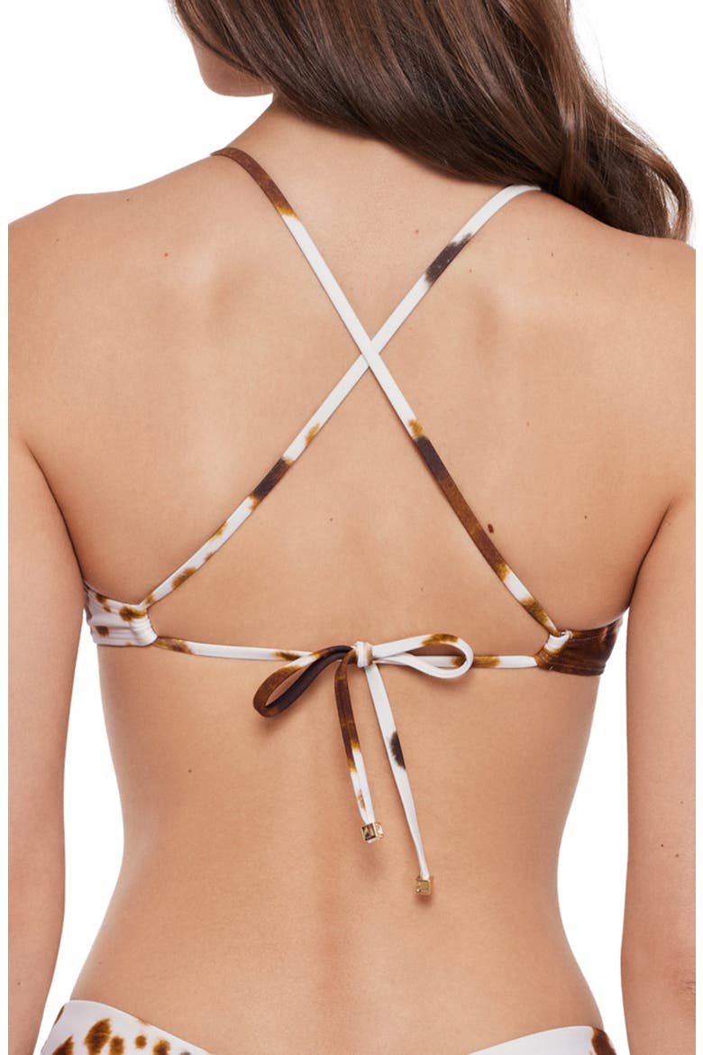 Underwire Bikini Top, Alternate, color, BROWN MULTI