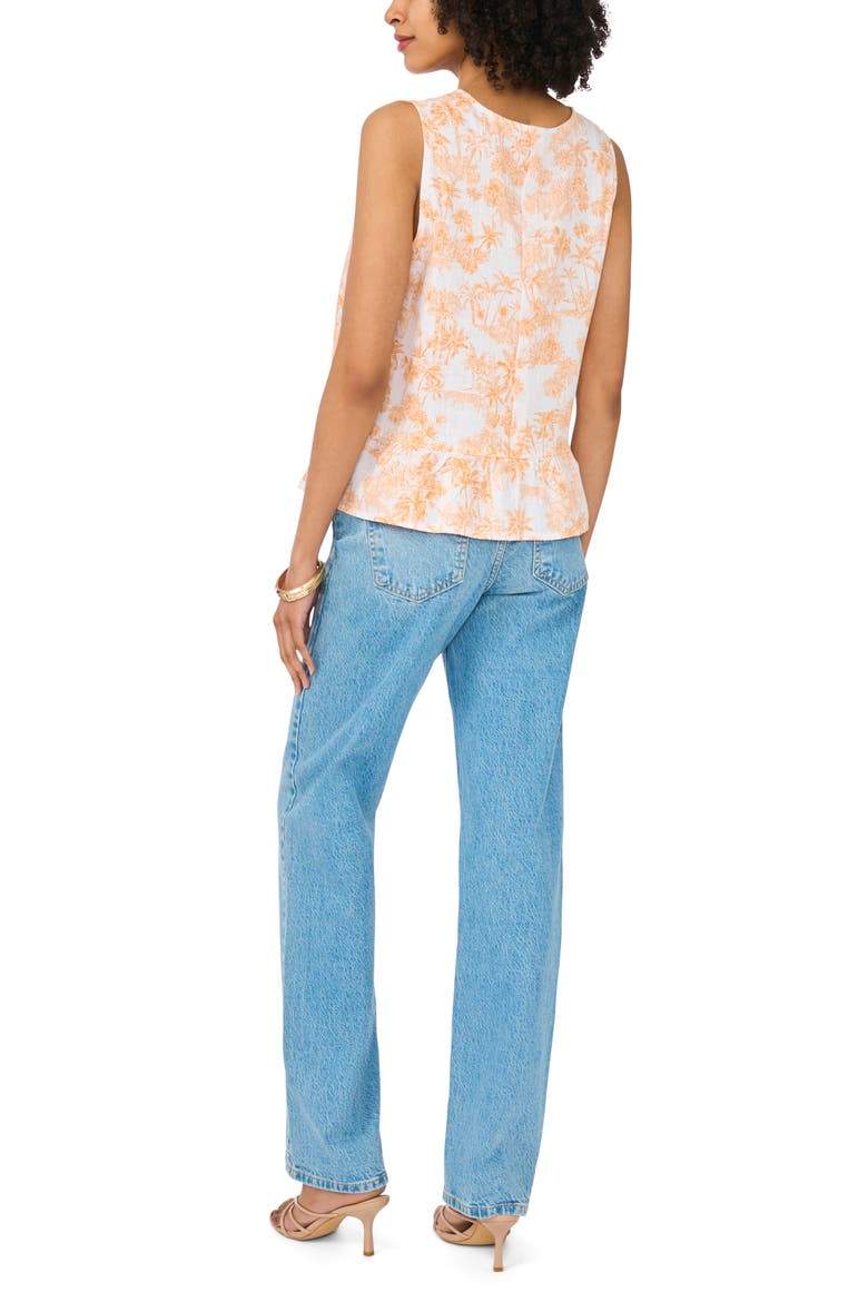 Ruffle Peplum Top, Alternate, color, TANGERINE