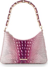 Brahmin Mod Esme Croc Embossed Leather Shoulder Bag