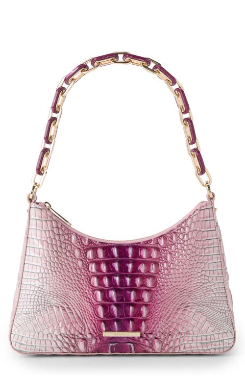 Brahmin Mod Esme Croc Embossed Leather Shoulder Bag in Island Petal at Nordstrom
