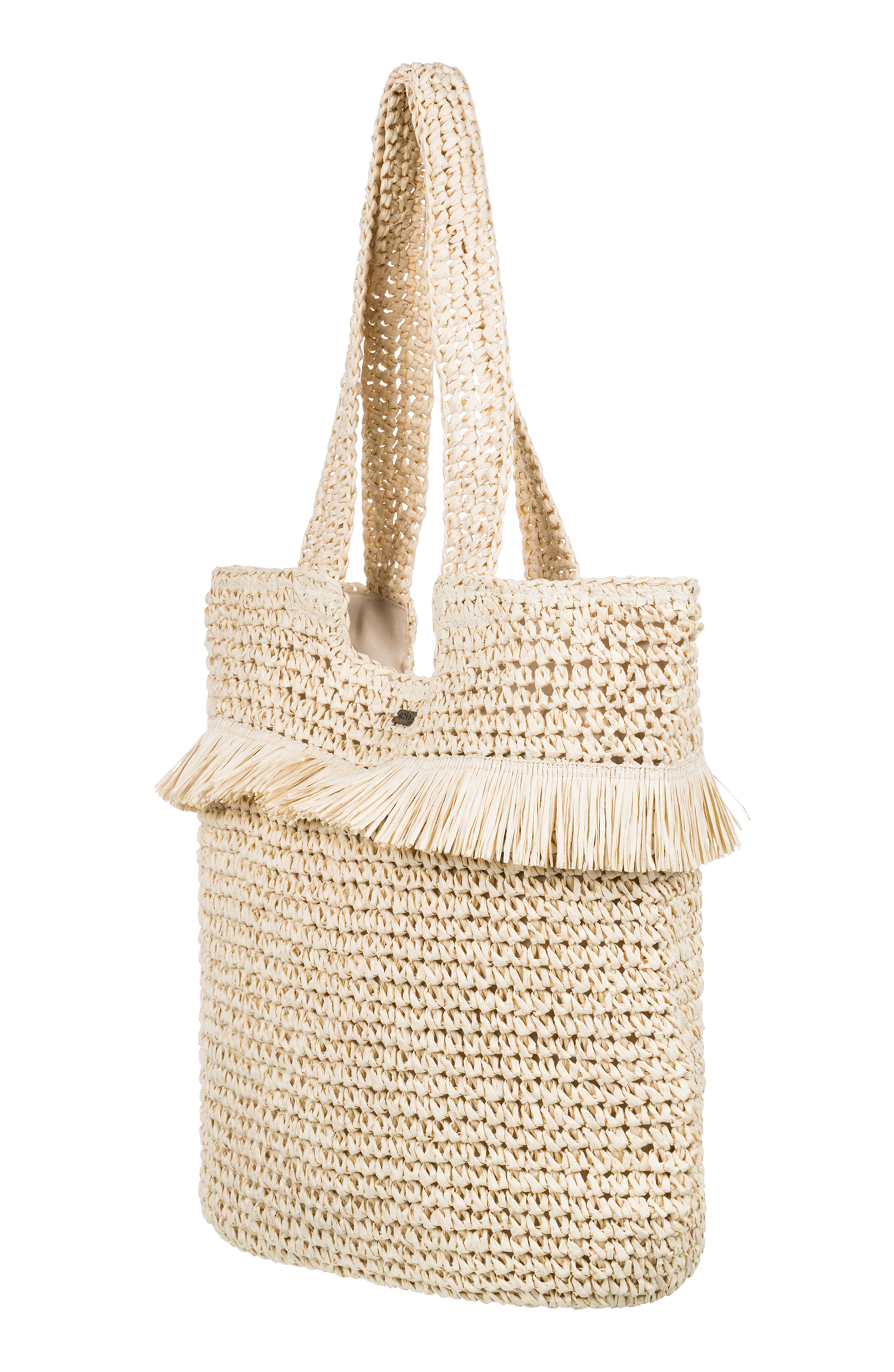 Roxy Jungle Jack Straw Tote, Alternate, color, 