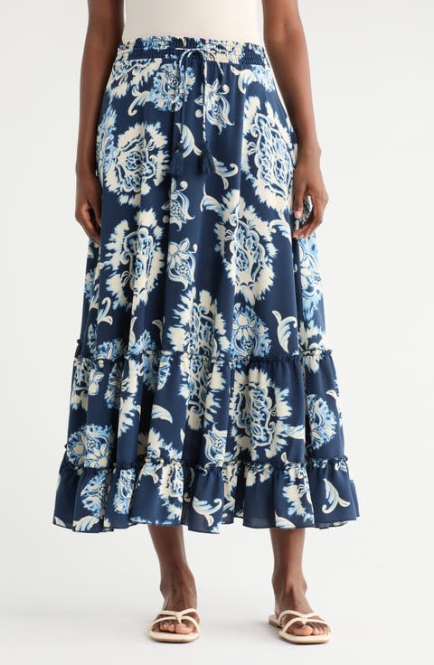 Print Maxi Skirt