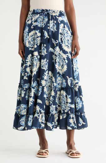 T Tahari Print Maxi Skirt