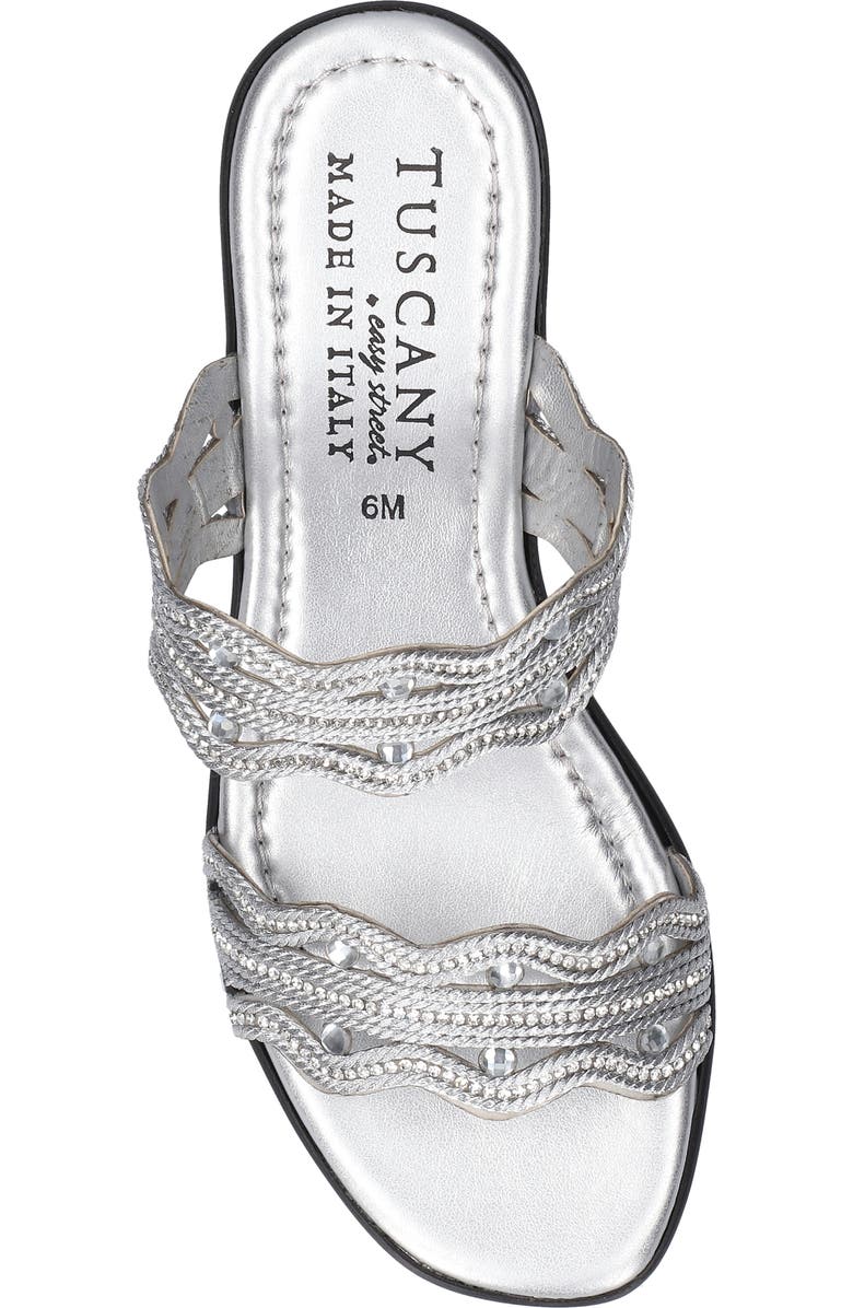 EASY STREET Selva Platform Wedge Slide Sandal, Alternate, color, Silver