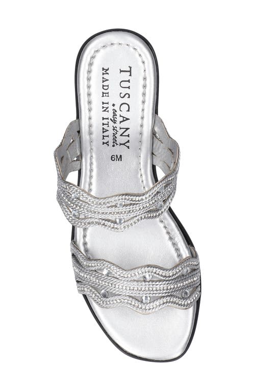 EASY STREET EASY STREET SELVA PLATFORM WEDGE SLIDE SANDAL