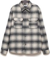MANGO Plaid Overshirt with Pockets
