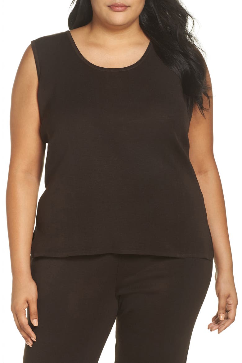 Knit Tank, Main, color, COFFEE
