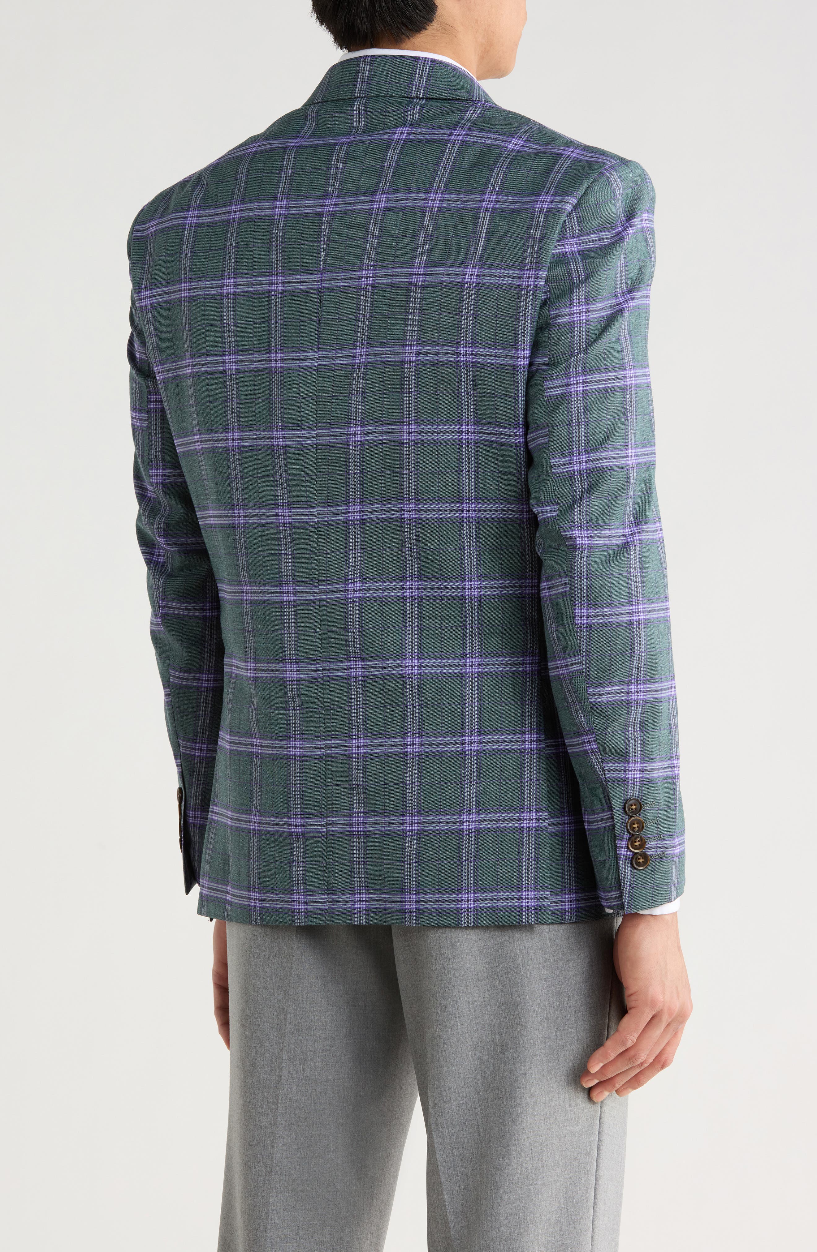 Slim Fit Plaid Blazer - image 2