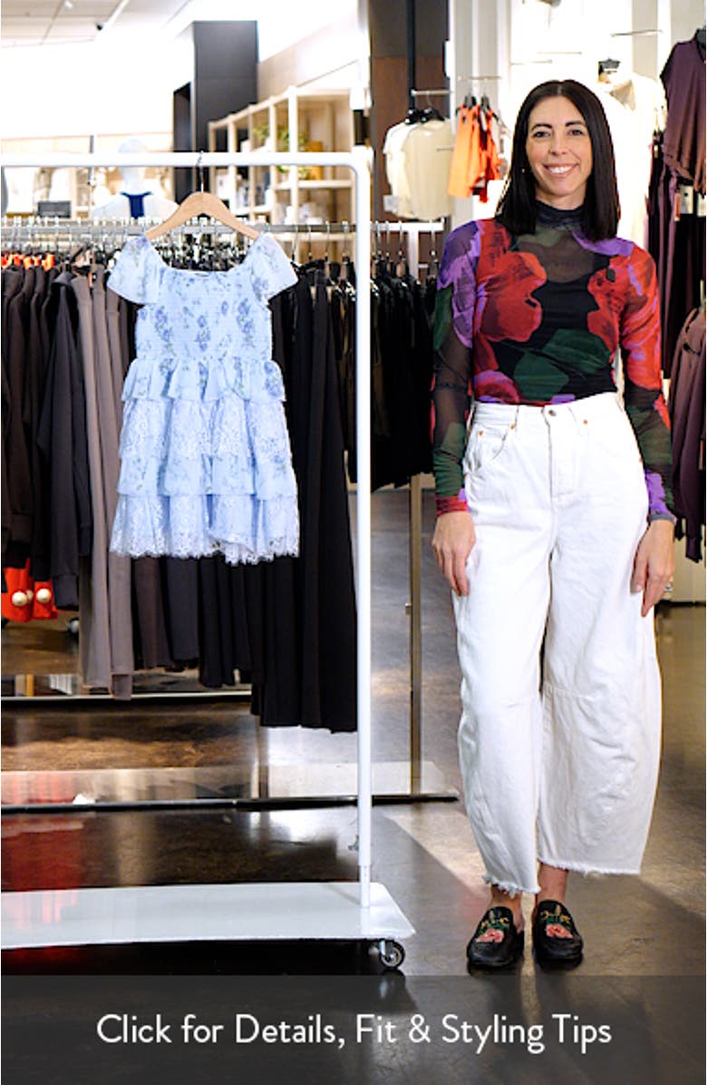 Kids' Floral Chiffon & Lace Tiered Dress, sales video thumbnail