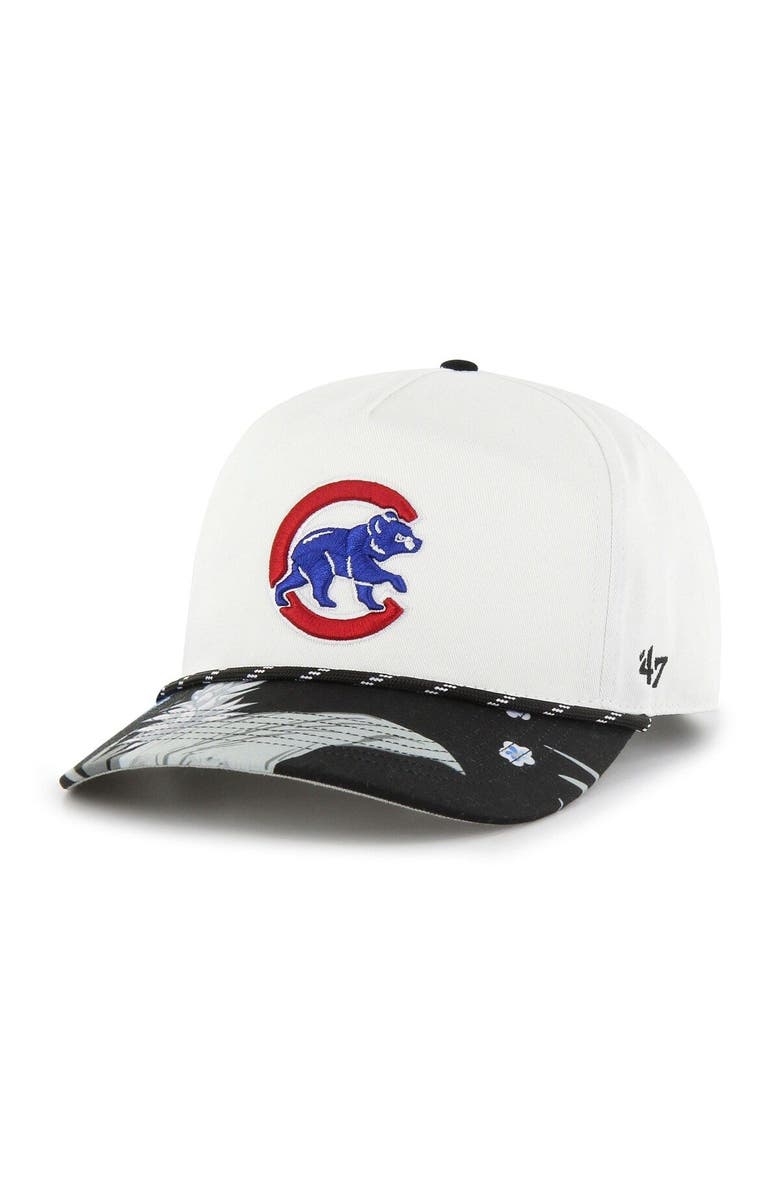 '47 Men's '47 White Chicago Cubs Dark Tropic Hitch Snapback Hat, Main, color, White