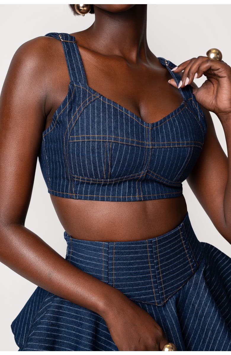 OFUURE Serena Crop Top, Alternate, color, Denim