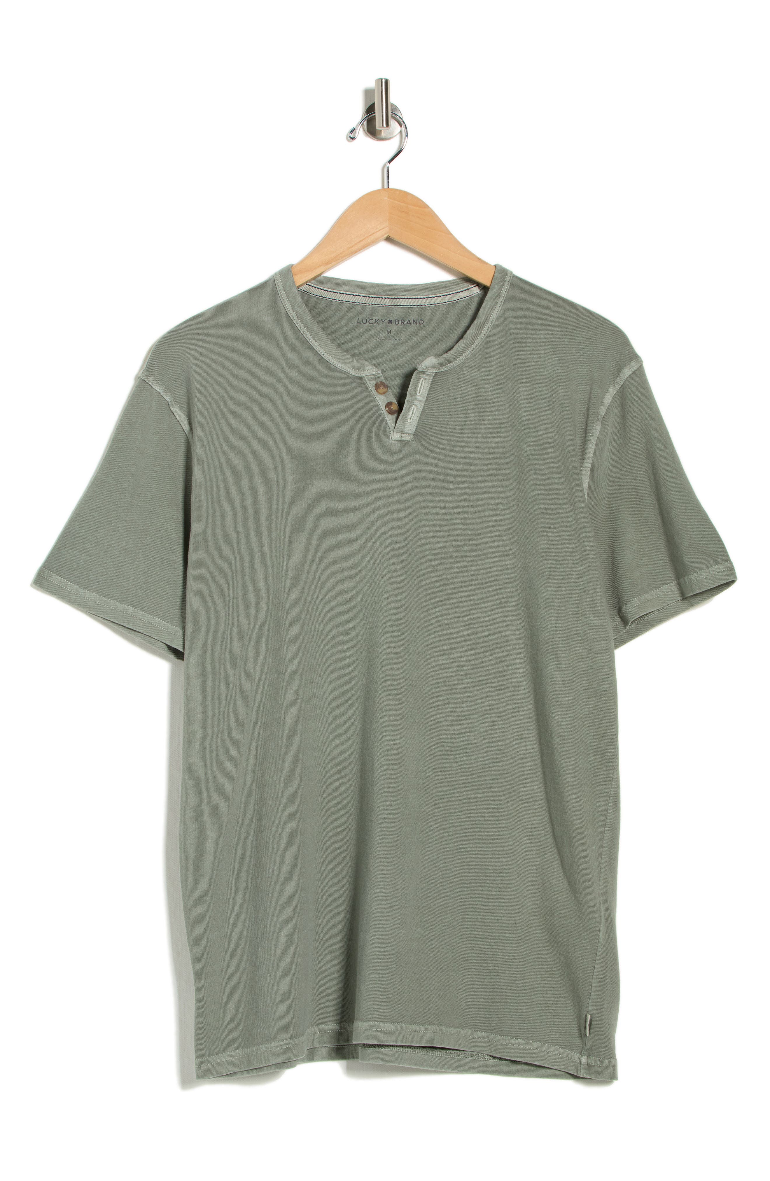 Lucky Brand Burnout Notch Neck T-Shirt