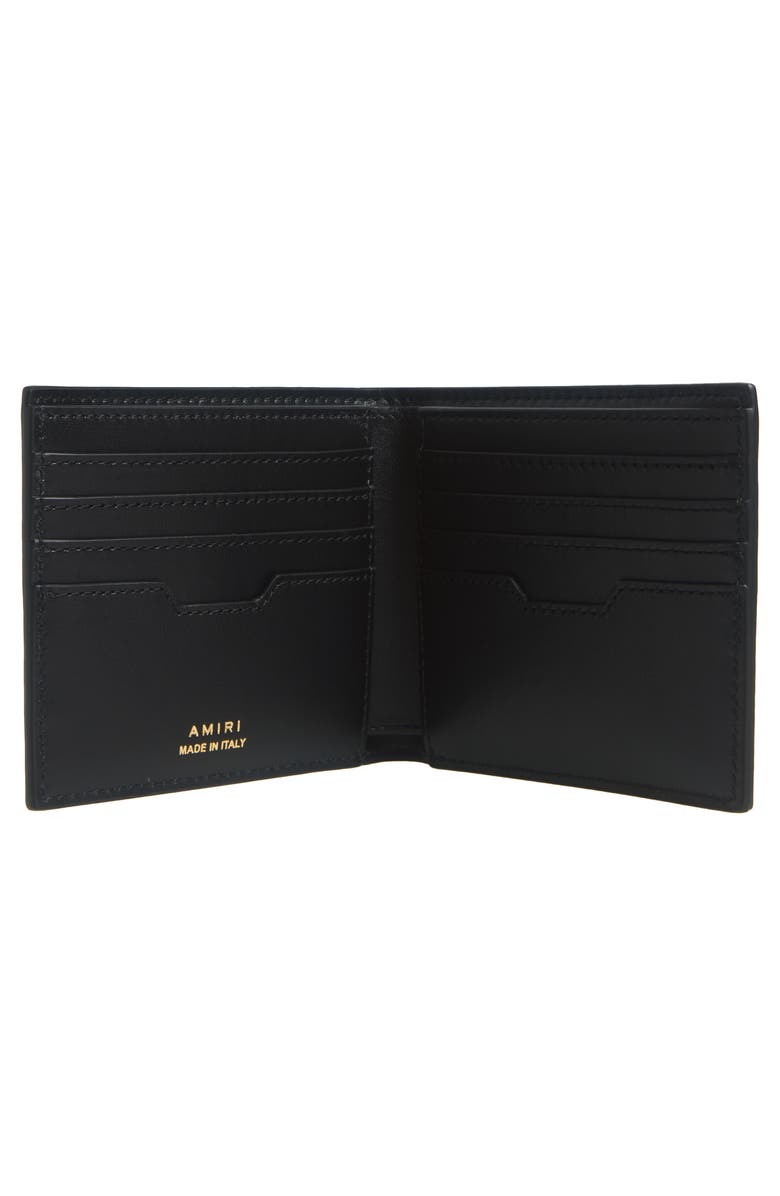 AMIRI MA Quad Leather Bifold Wallet, Alternate, color, Black