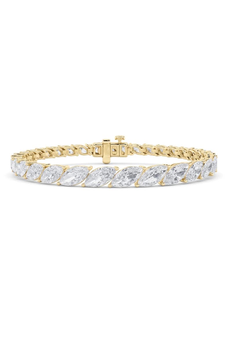 13Ct Marquise Diamond Tennis Bracelet 14k Gold Lab Grown 7", Main, color, 14k Yellow Gold