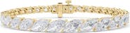 Bliss Diamond 13Ct Marquise Diamond Tennis Bracelet 14k Gold Lab Grown 7"