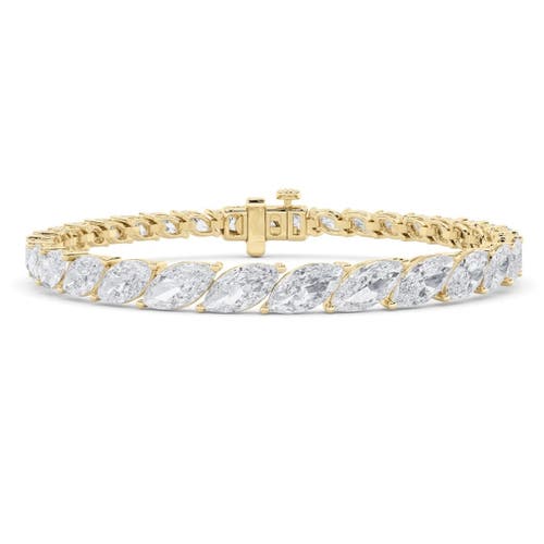 Bliss Diamond 13ct Marquise Diamond Tennis Bracelet 14k Gold Lab Grown 7" In 14k Yellow Gold