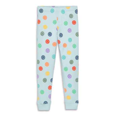 Kids Organic Pj Pant In Happy Prints