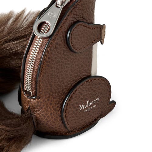Mulberry Squirrel Case Keyring In Brown