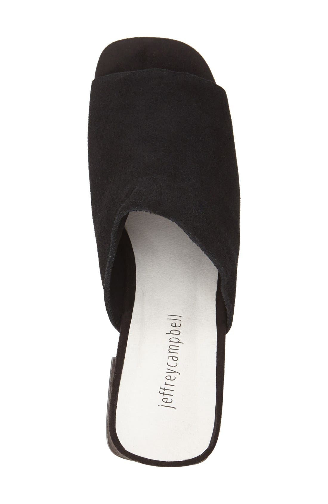 'Perpetua' Open Toe Mule, Alternate, color, BLACK SUEDE