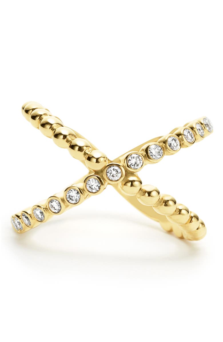 LAGOS Caviar Crisscross Ring, Alternate, color, Gold