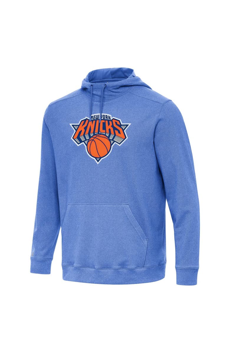 ANTIGUA Men's Antigua Heather Blue New York Knicks Cloud Pullover Hoodie, Main, color, Heather Blue