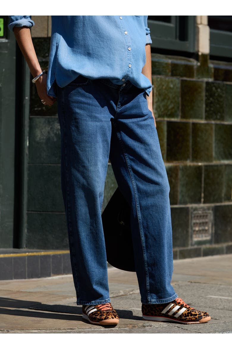 Maternity Wide Leg Jeans, Alternate, color, Mid Indigo