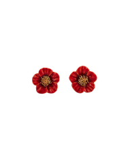 Fable England Red Blossom Stud Earrings