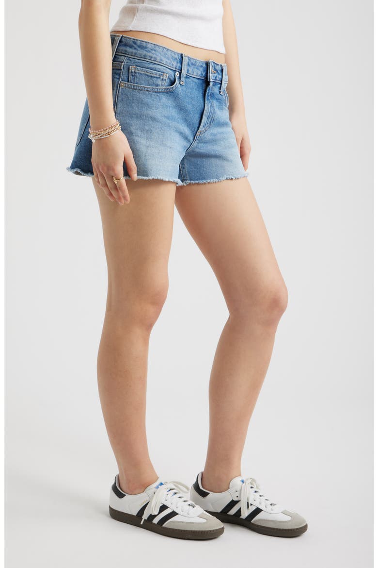 Festival Fray Hem Denim Shorts, Alternate, color, WESTERN WASH