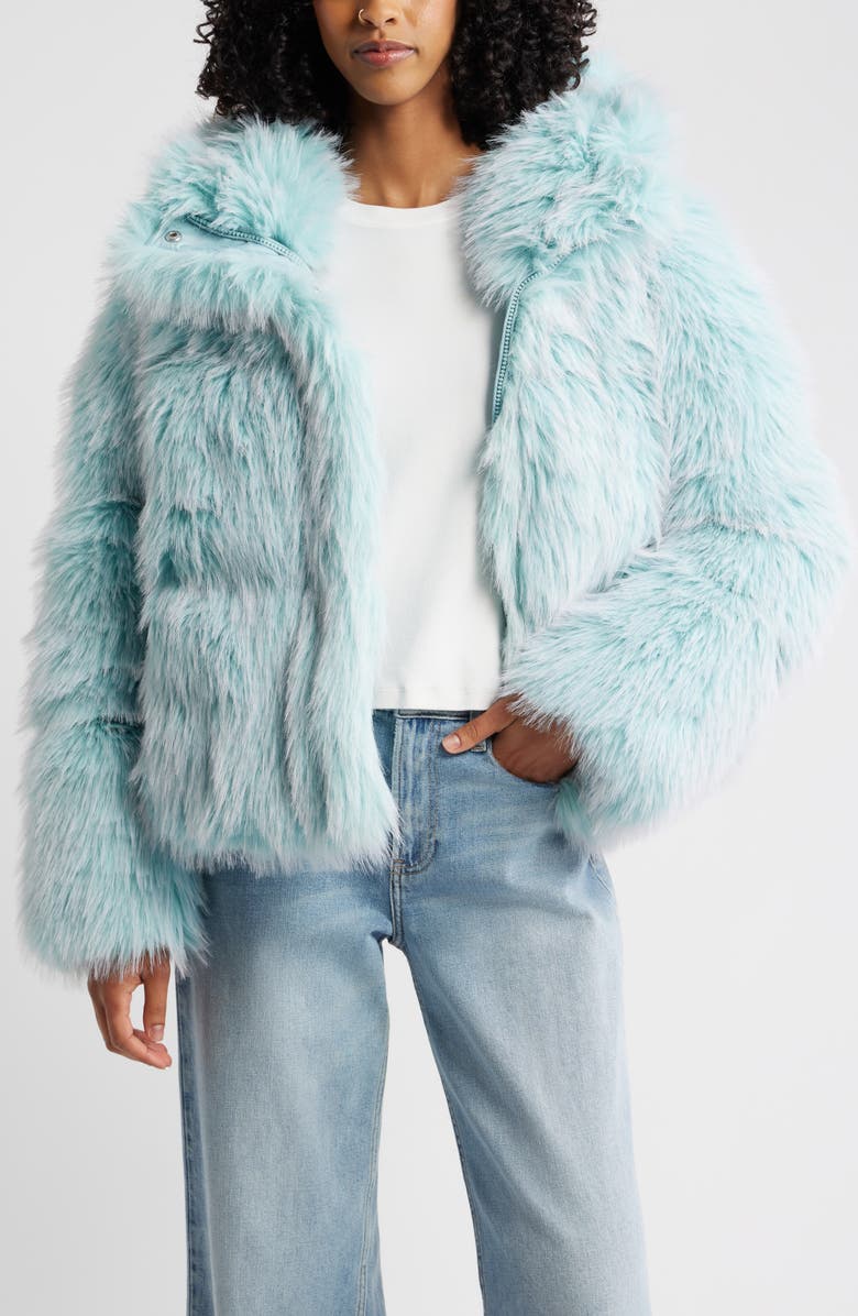 UGG<sup>®</sup> Ronney High Pile Puffer Jacket, Alternate, color, Fountain