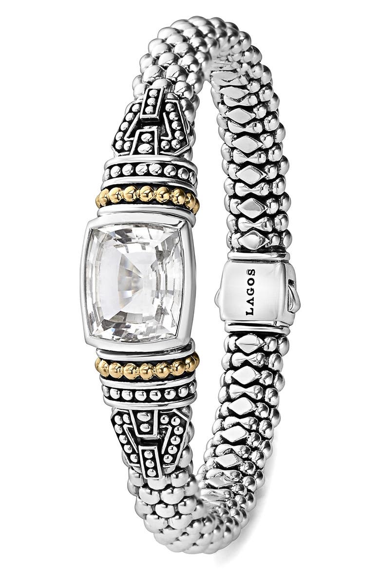 Rittenhouse Semiprecious Stone Bracelet, Alternate, color, WHITE TOPAZ