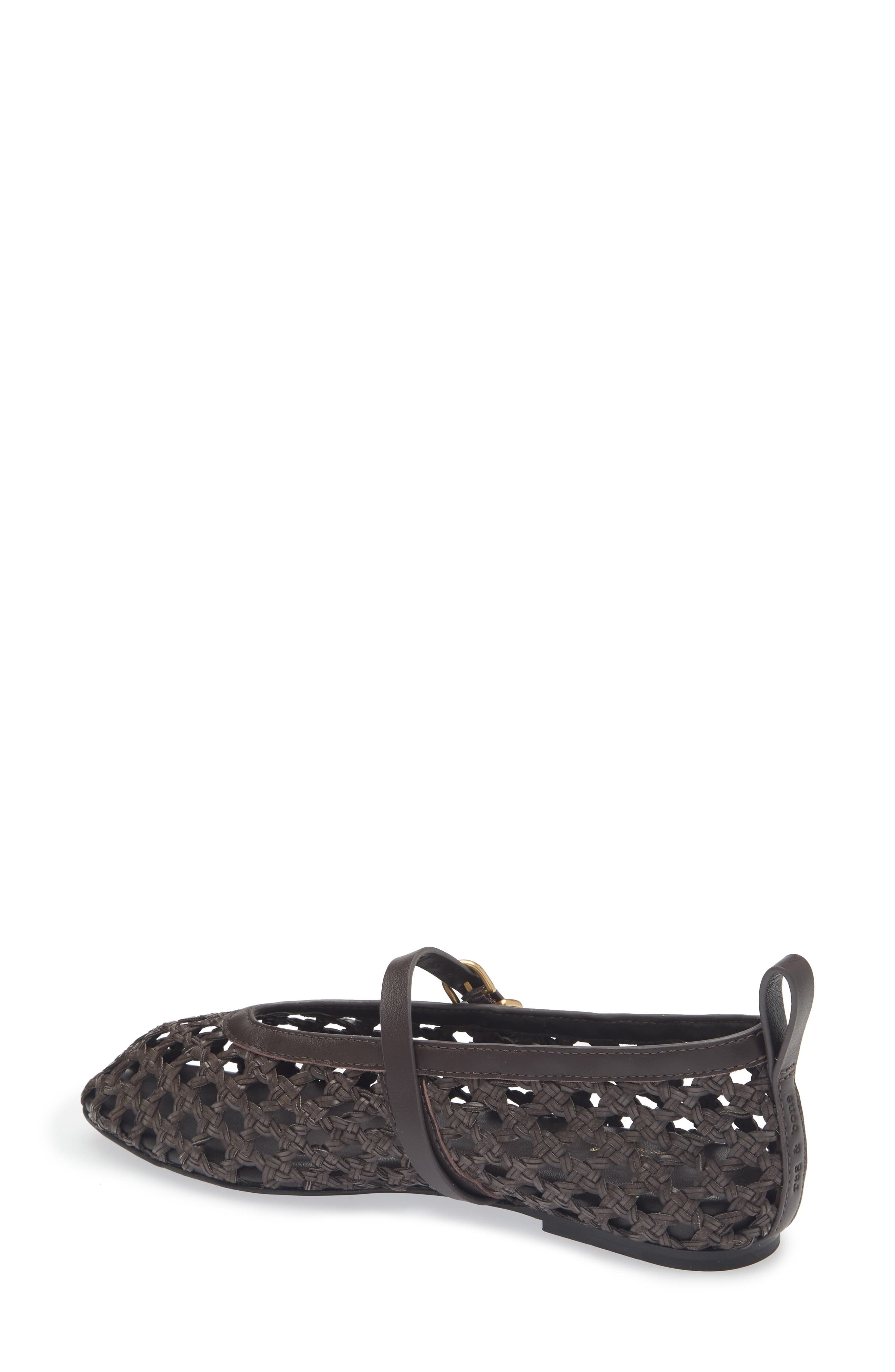 rag 
bone Spire Woven Mary Jane Flat, Alternate, color, Dark Espresso Woven
