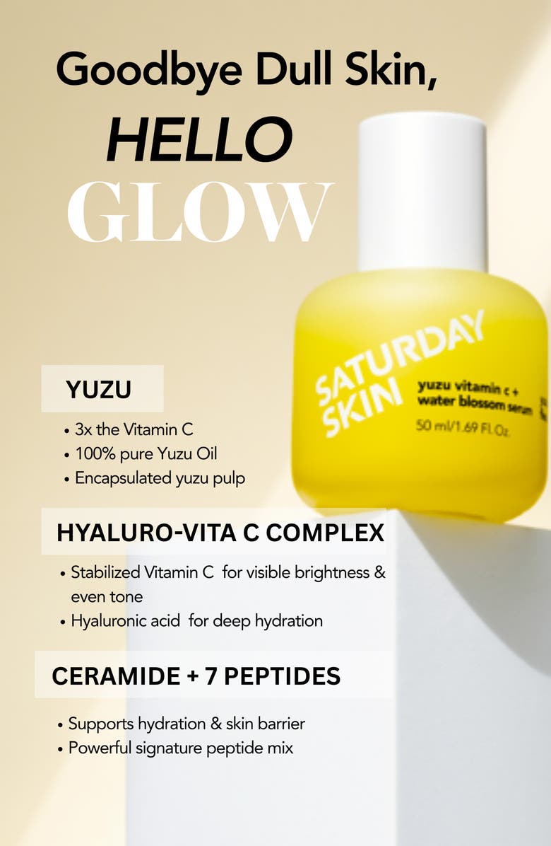 Saturday Skin Yuzu Vitamin C+ Water Blossom Serum, Alternate, color, 