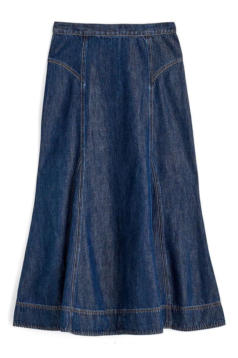 Airy Denim Midi Circle Skirt, Alternate, color, DIMONDALE WASH