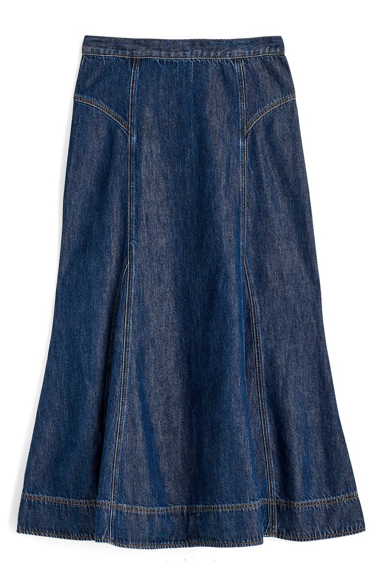Madewell Airy Denim Midi Circle Skirt, Alternate, color,