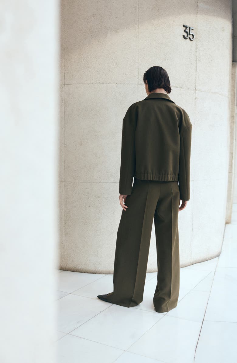 MANGO Belted Pleated Straight Leg Pants, Alternate, color, 