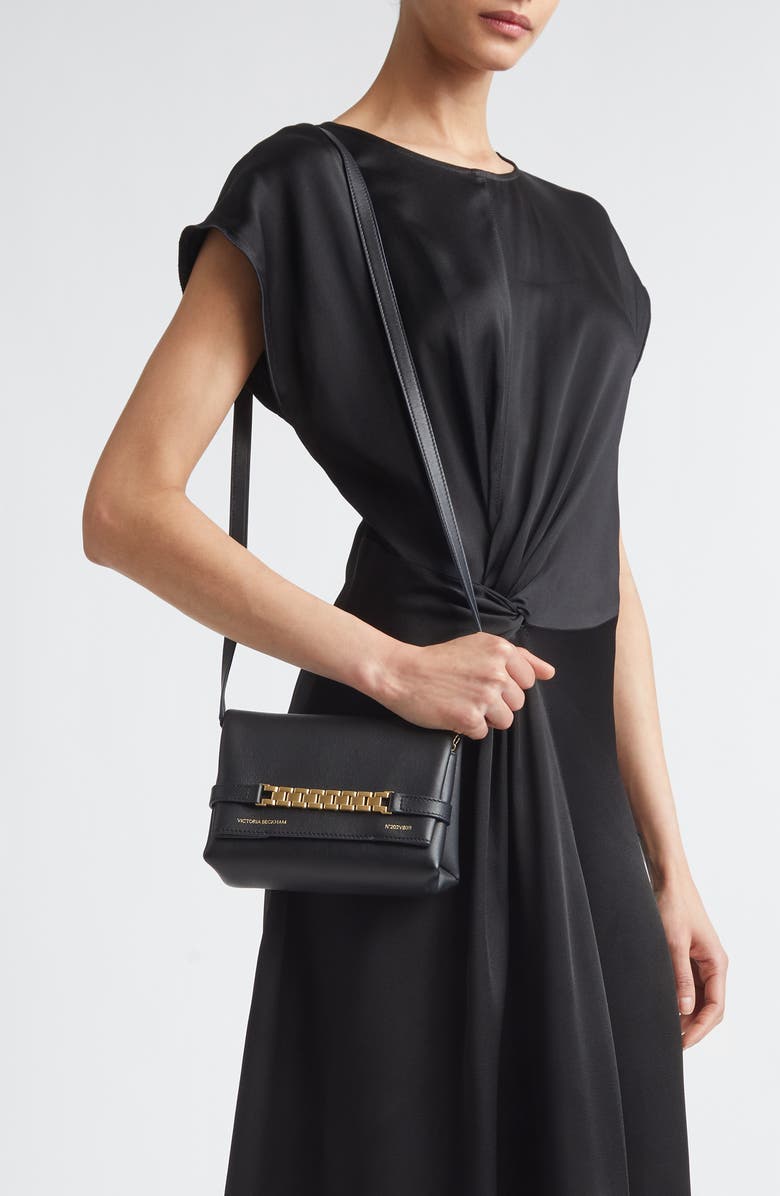 Victoria Beckham Mini Chain Pouch Clutch, Alternate, color, Black