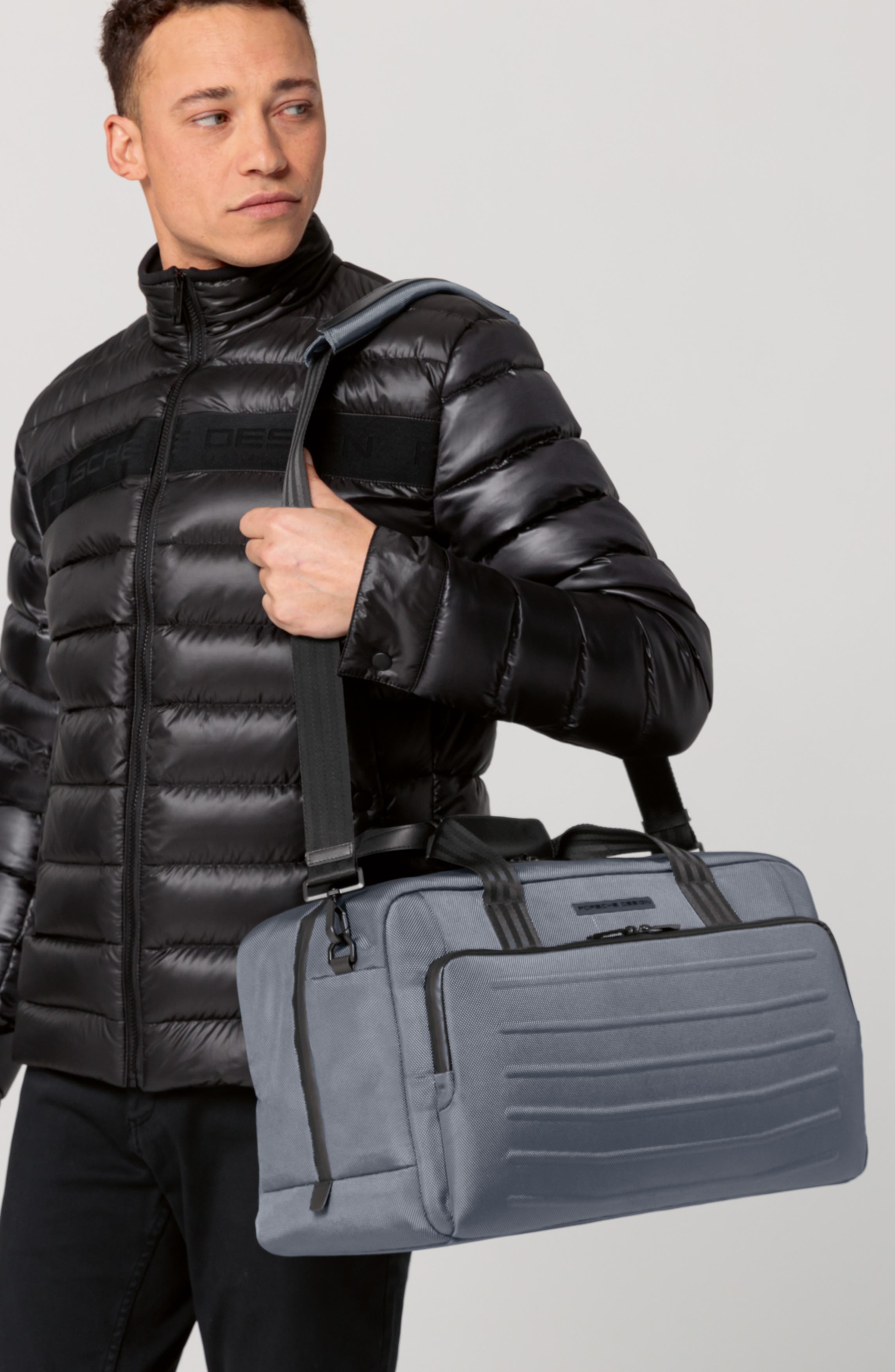 Porsche Design Roadster Pro Water Repellent Weekend Bag, Alternate, color, Anthracite