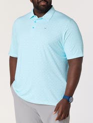Callaway Big & Tall Foulard Print Golf Polo Shirt