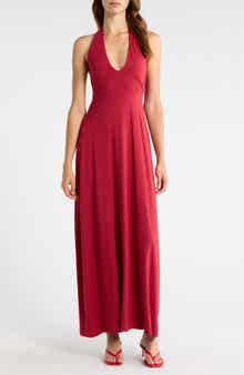 Third Charm Alexa Halter Maxi Dress